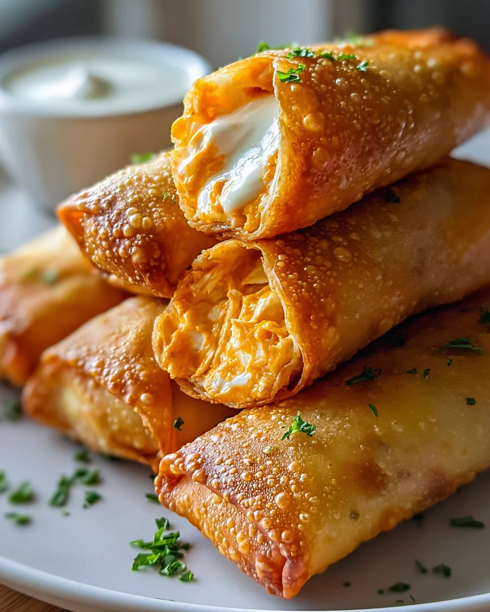 Buffalo Chicken Dip Egg Rolls: A Spicy, Crispy Delight!