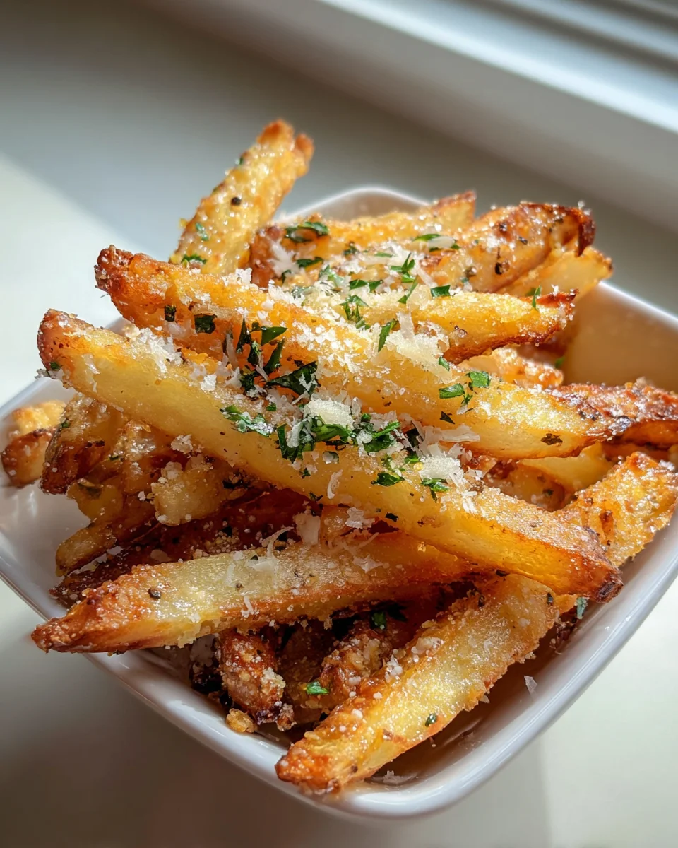 Crispy Garlic Parmesan Fries: Irresistibly Delicious Snack!