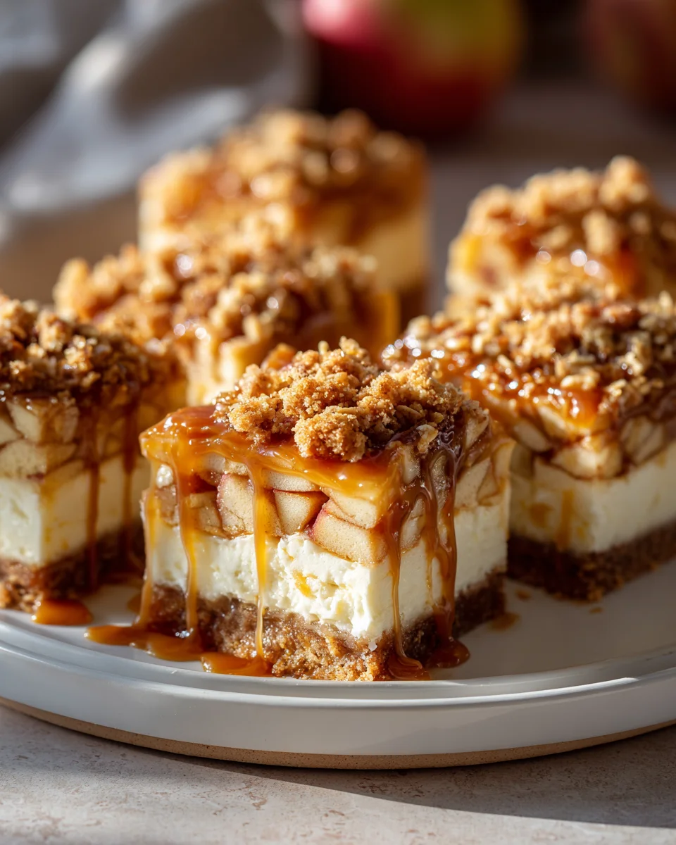 Delicious Caramel Apple Cheesecake Bars Recipe to Indulge!