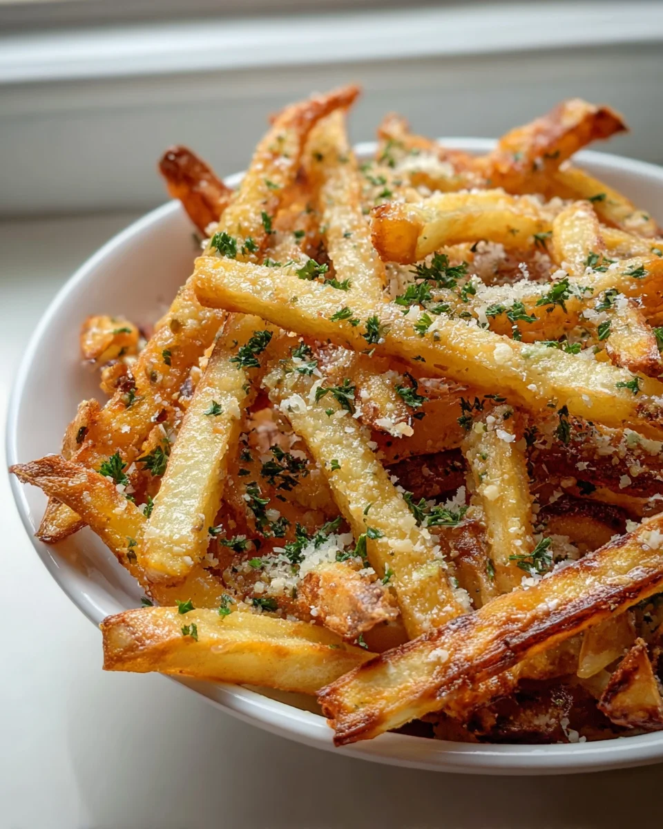 Crispy Garlic Parmesan Fries: Irresistibly Delicious Snack!