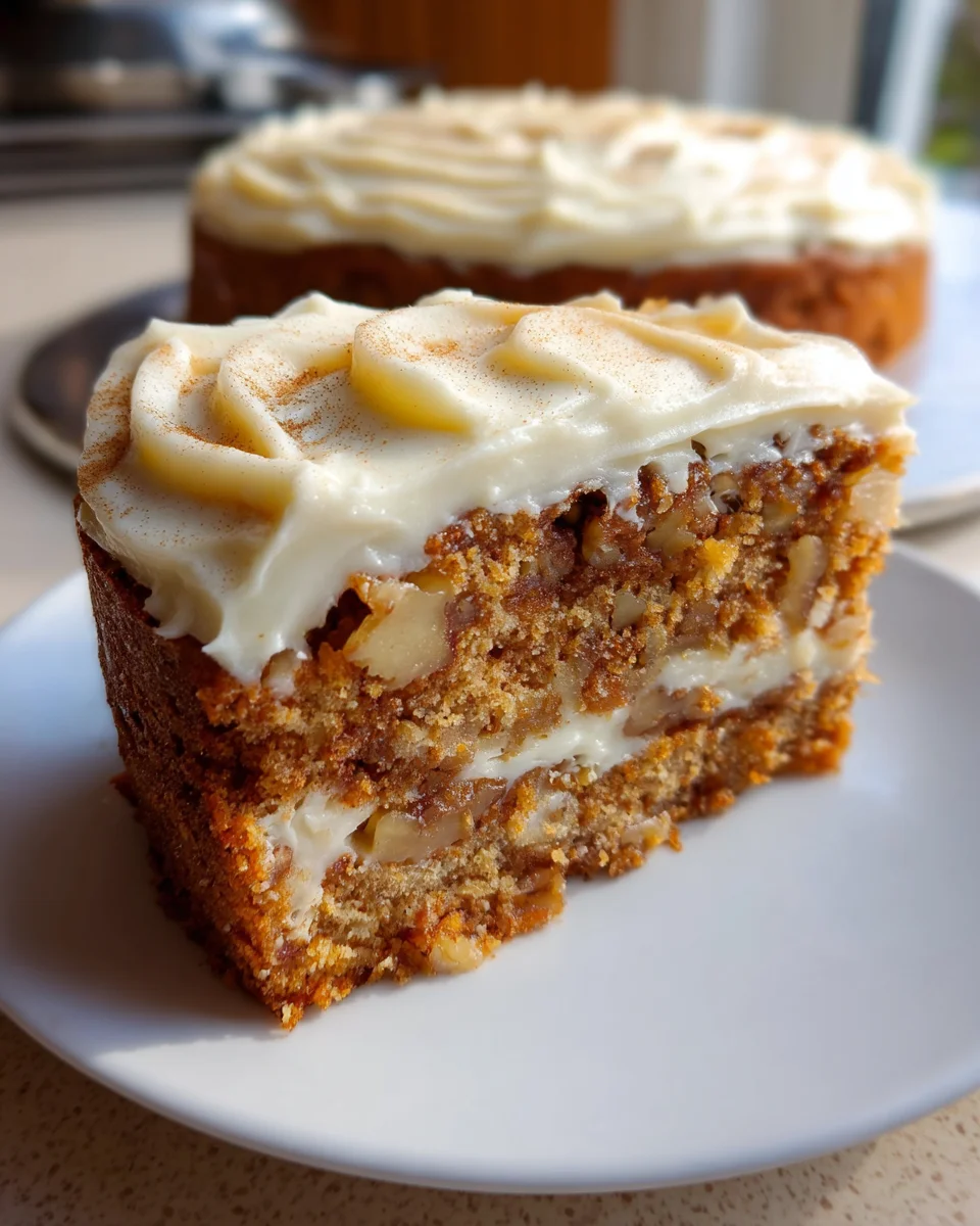 Delicious Fresh Apple Cake with Cream Cheese Frosting Recipe