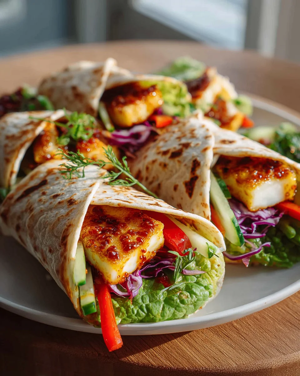 Easy Sweet Chili Halloumi Wraps - Delicious Vegetarian Lunch