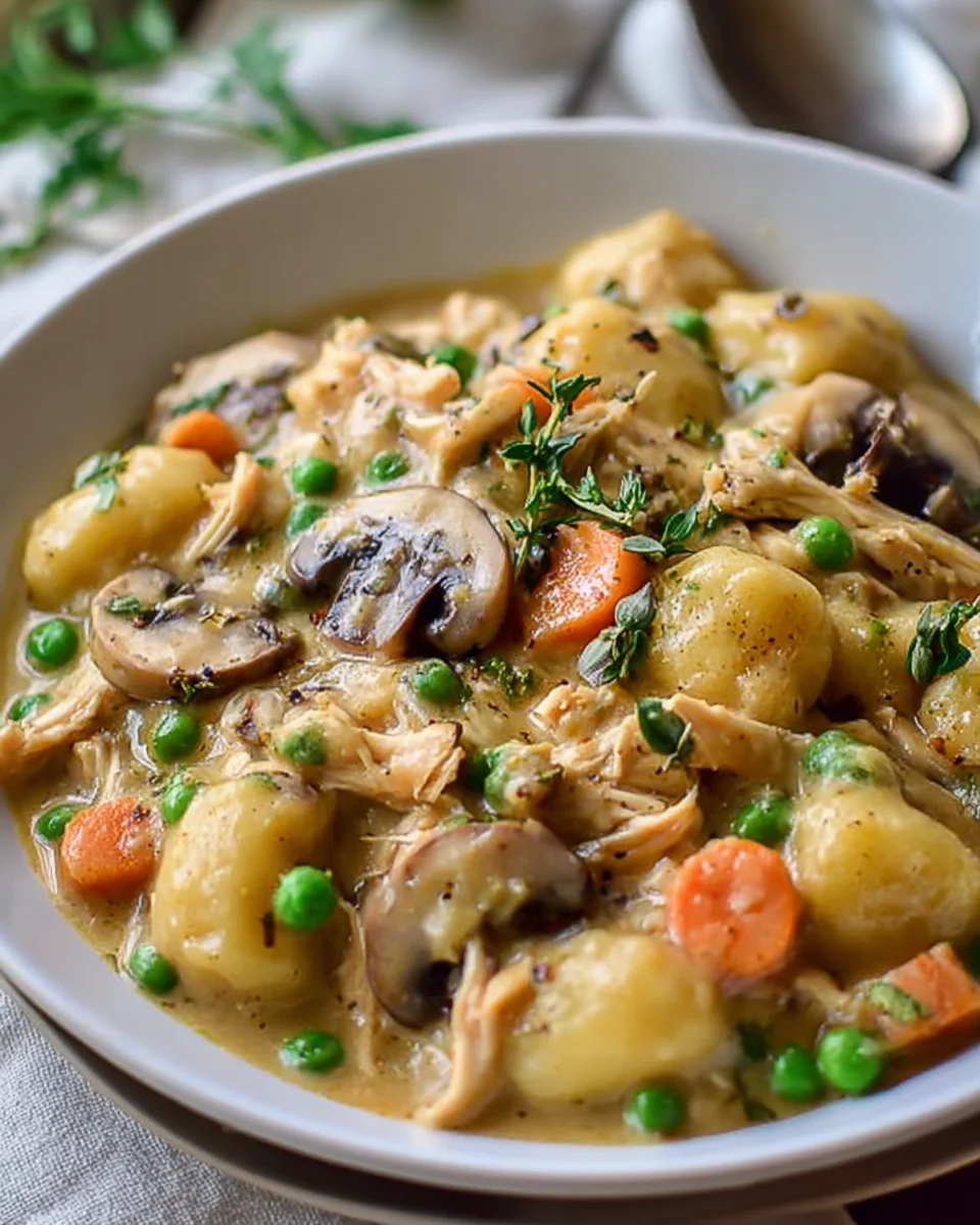 One Pot Gnocchi Chicken Pot Pie: Easy Comfort Food Recipe