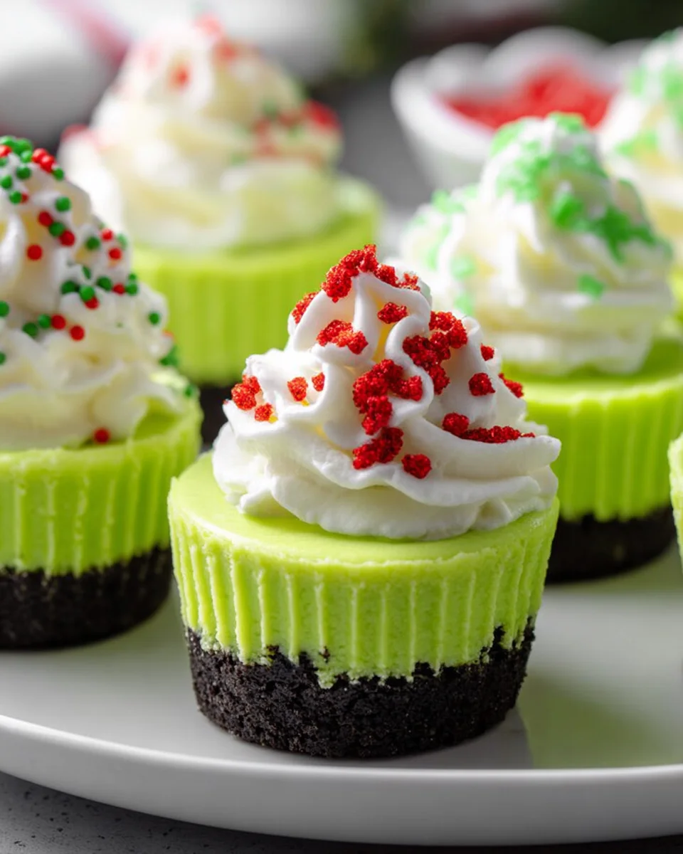Grinch Mini Cheesecakes: Festive, Easy Holiday Dessert!