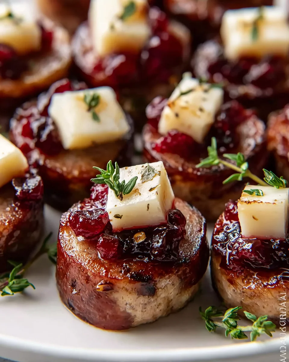 Delicious Sheet Pan Smoked Sausage Cranberry Bites Recipe