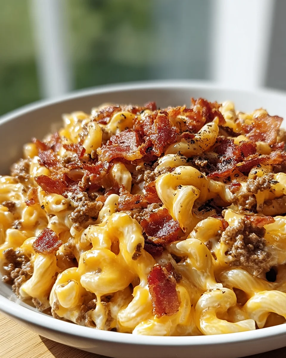 Loaded Beef Bacon Cheeseburger Pasta - A Flavor Explosion!
