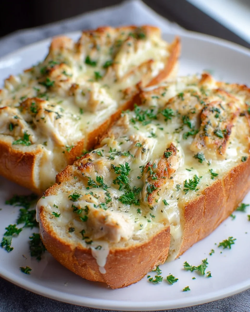 Irresistible Chicken Alfredo with Garlic Bread Recipe Delight