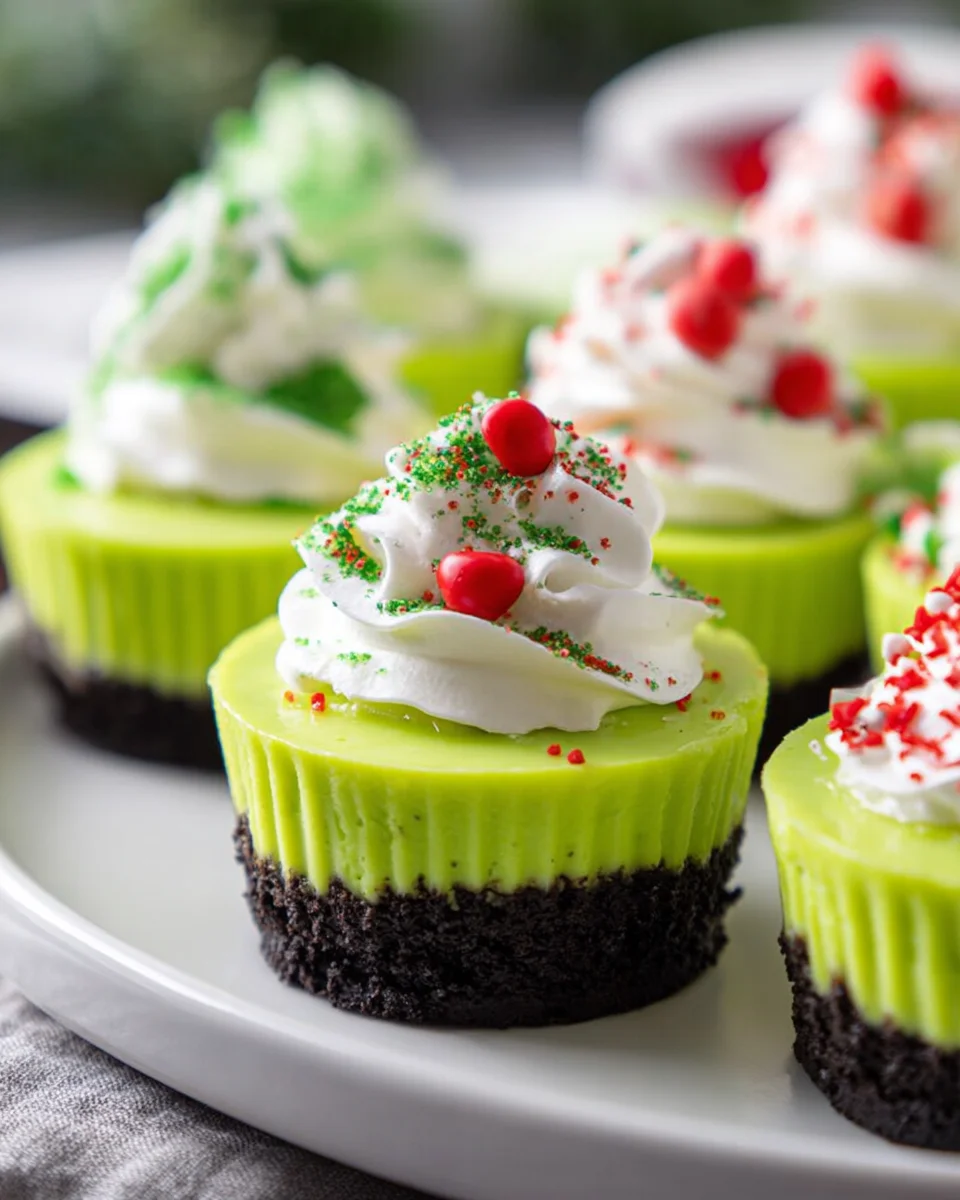 Grinch Mini Cheesecakes: Festive, Easy Holiday Dessert!