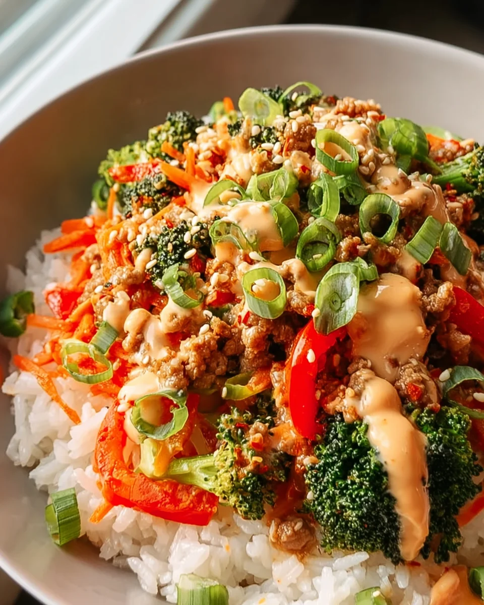 Delicious Bang Bang Ground Turkey Rice Bowls Recipe!