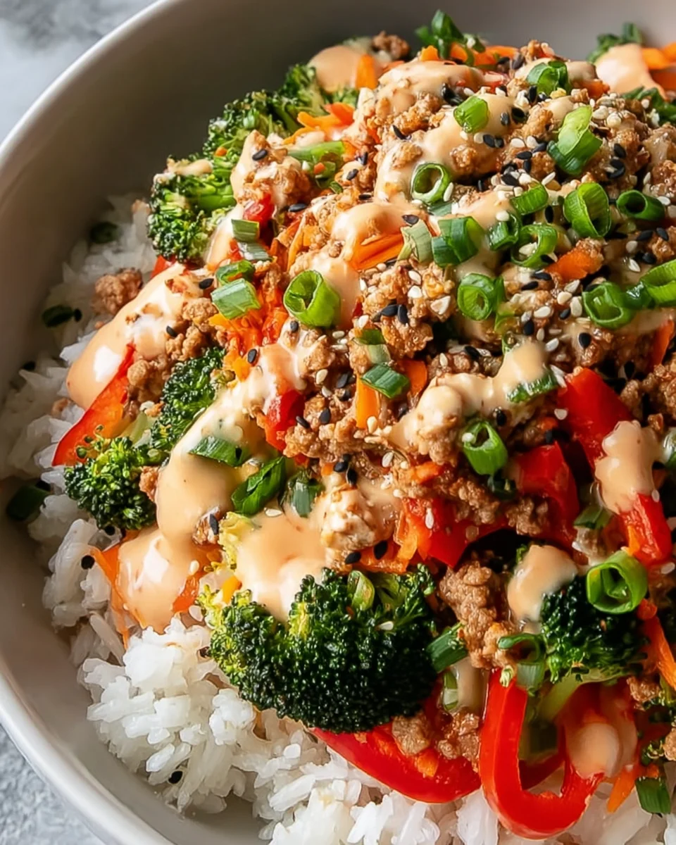 Delicious Bang Bang Ground Turkey Rice Bowls Recipe!