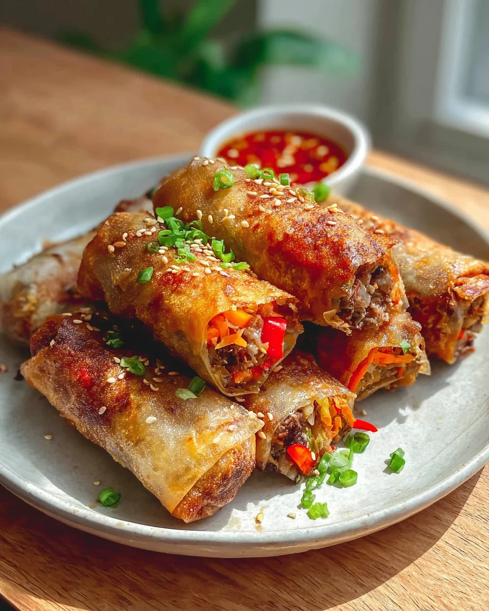Crispy Airfryer Fruehlingsrollen: Beef Delight Recipe