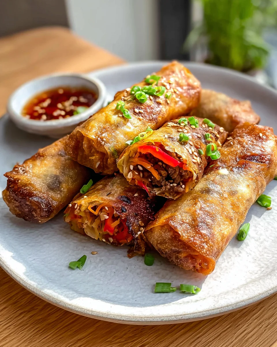 Crispy Airfryer Fruehlingsrollen: Beef Delight Recipe