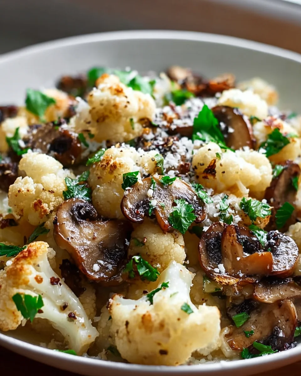Quick Garlic Cauliflower Mushroom Skillet: Delicious & Easy!
