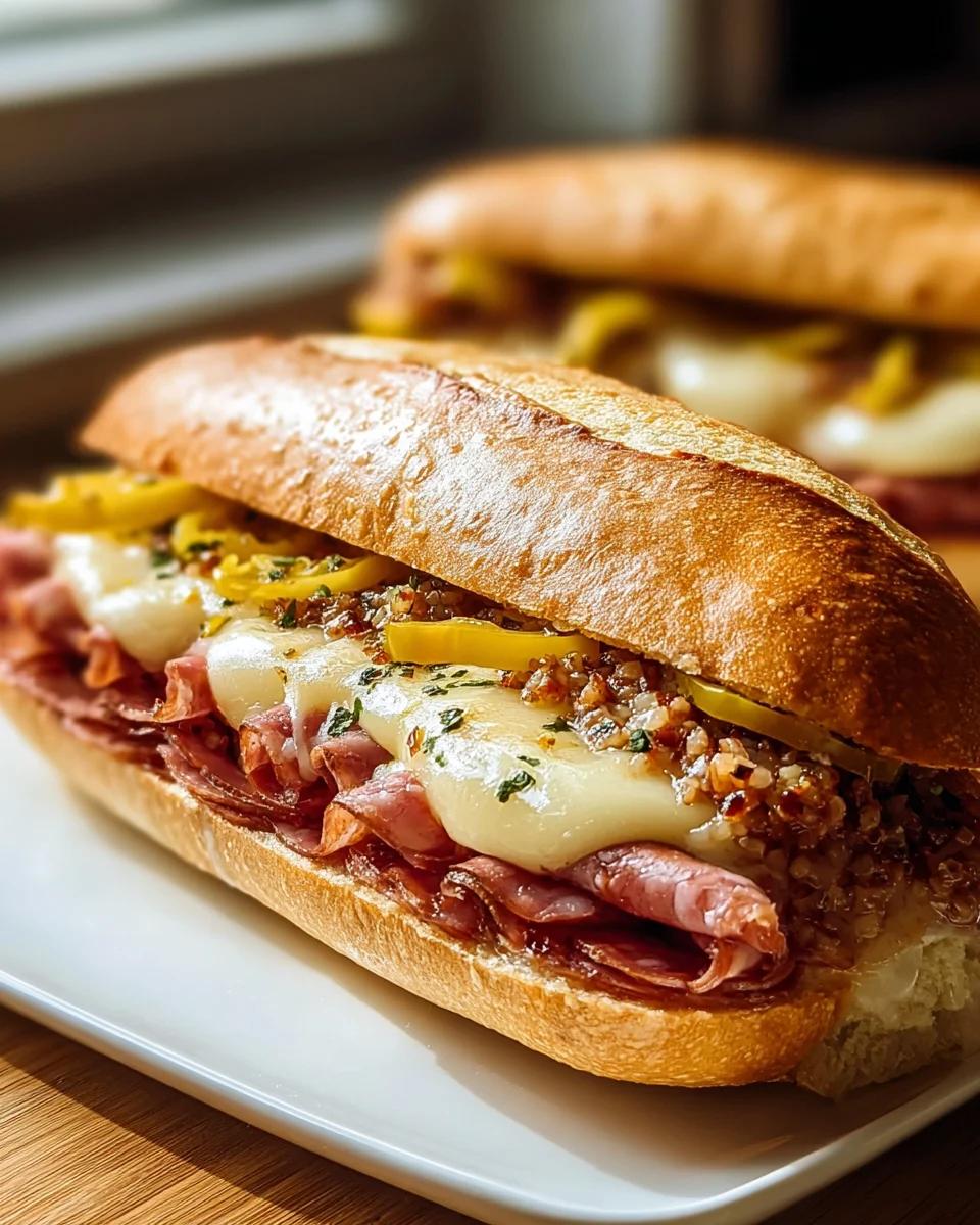 Irresistible Baked Beef Italian Sub Sandwiches Recipe