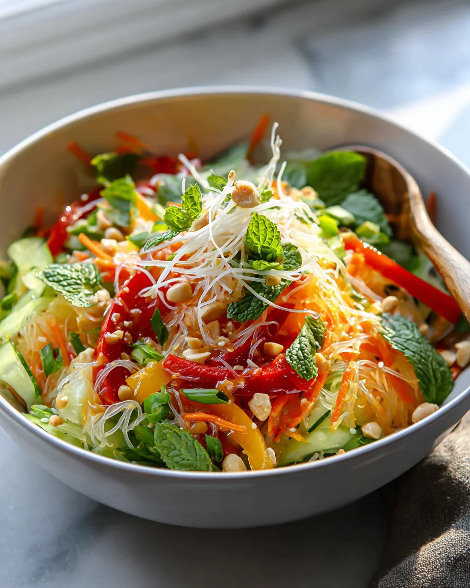 Ultimate Spring Roll Salad with Spicy Ginger Dressing Recipe