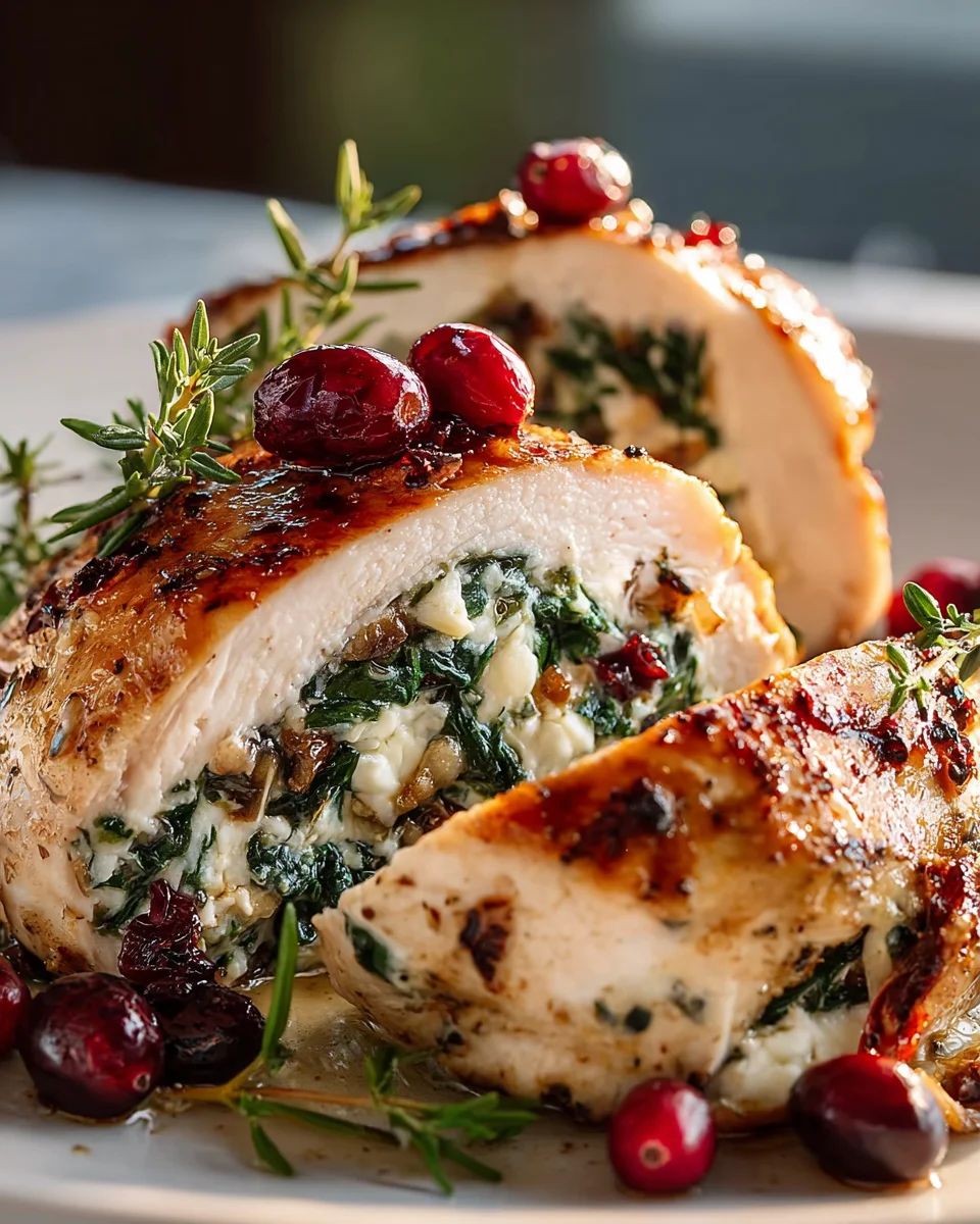 Spinach Cranberry Stuffed Chicken Breasts – Easy Meal