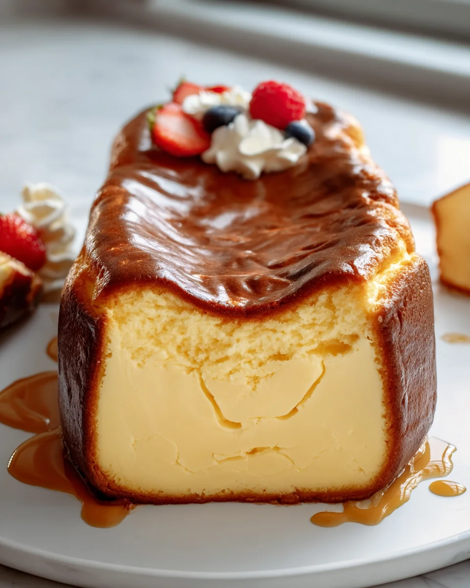 Delicious Burnt Basque Cheesecake Made in a Loaf Pan