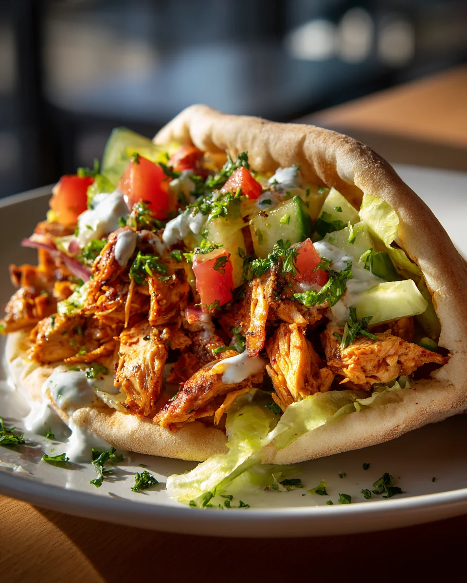 Easy Homemade Chicken Shawarma Pitas - Authentic Flavor!
