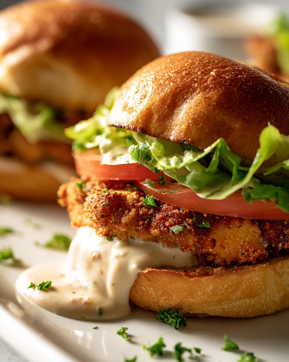 Best Crispy Cajun Chicken Sandwich with Garlic Aioli