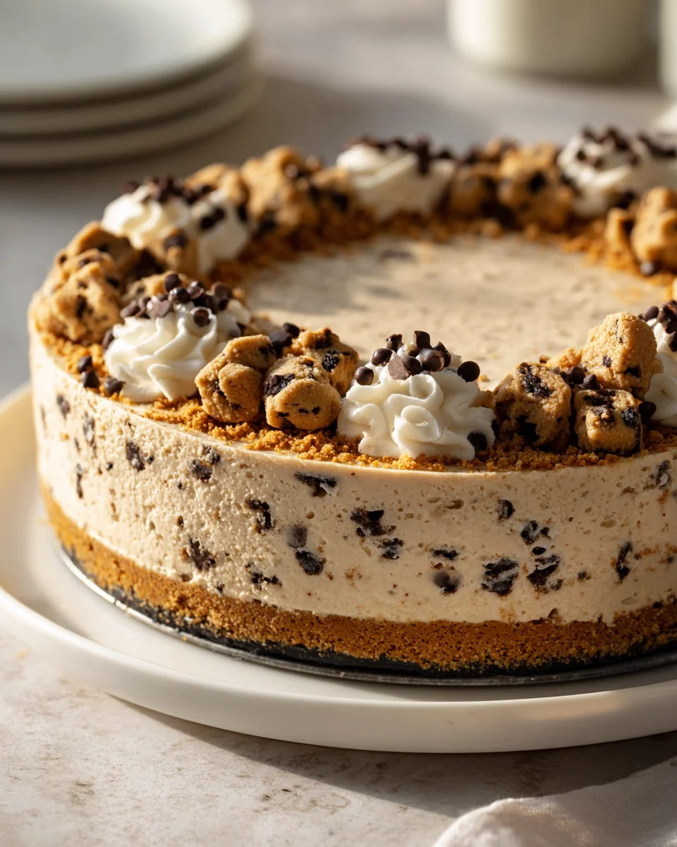 No Bake Cookie Dough Cheesecake: Easy & Delicious Dessert