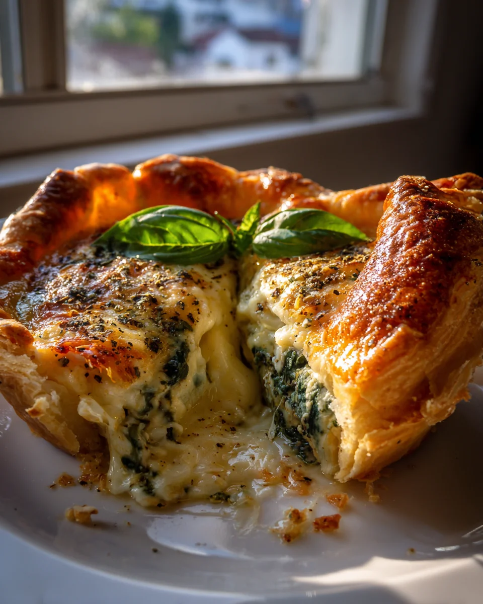 Four Cheese Spinach Pizza Pot Pie Recipe - Irresistibly Delicious!