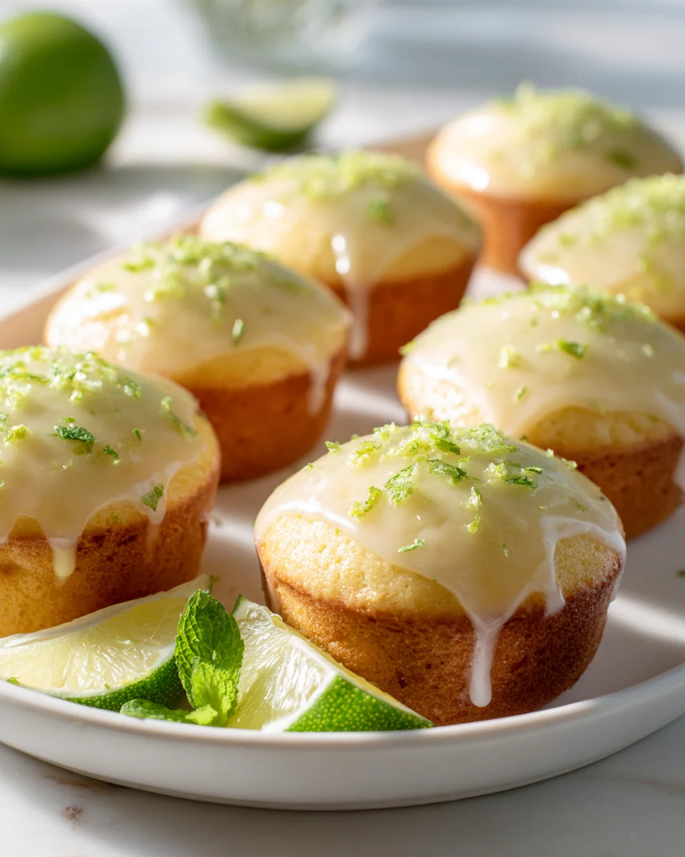 Bright Tequila Extract Lime Cupcakes with Zesty Citrus Glaze