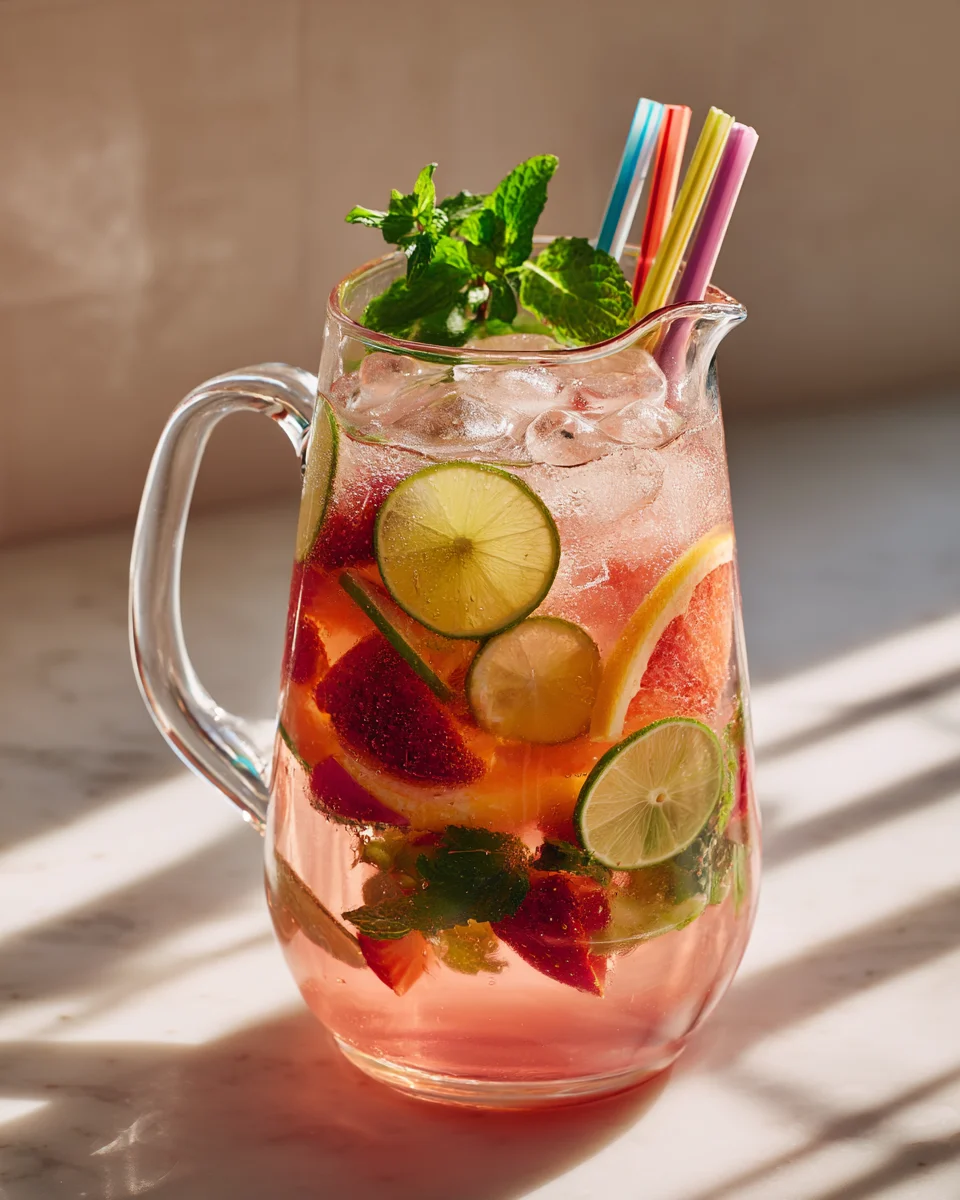 Delicious Dirty Soda Mocktail Punch Pitcher Recipe
