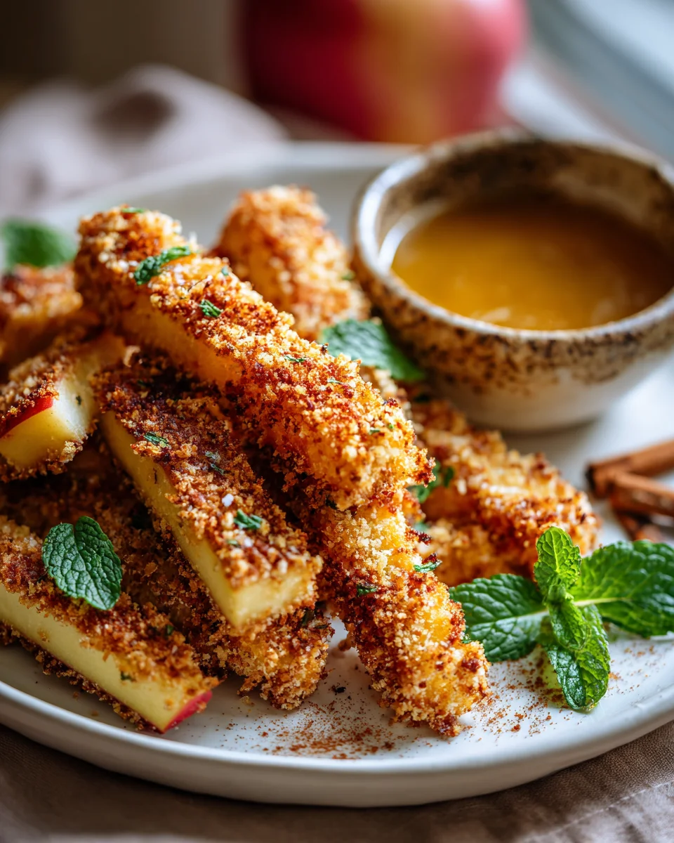 Irresistible Crispy Panko Apple Fries & Honey Dip Recipe
