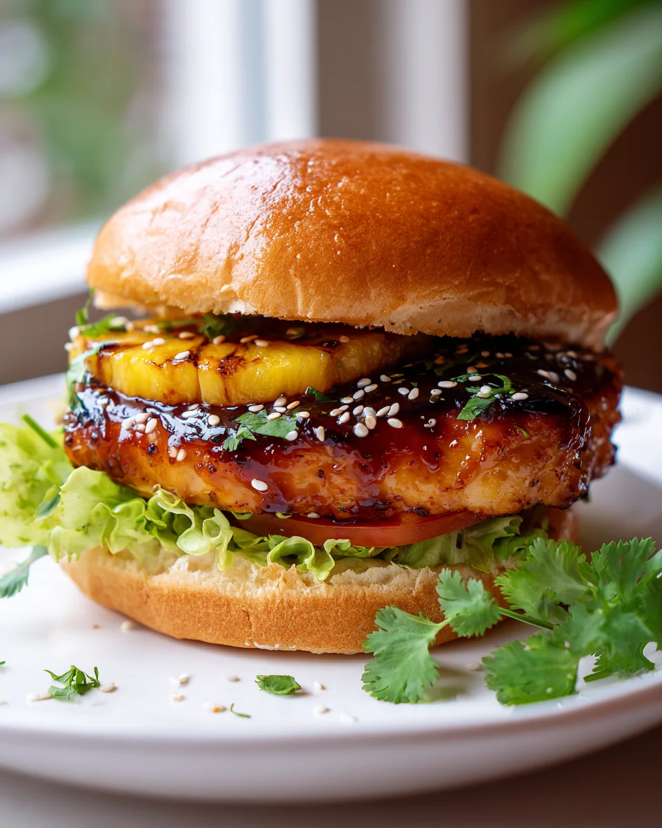 Grilled Pineapple Teriyaki Chicken Burgers – Must-Try!