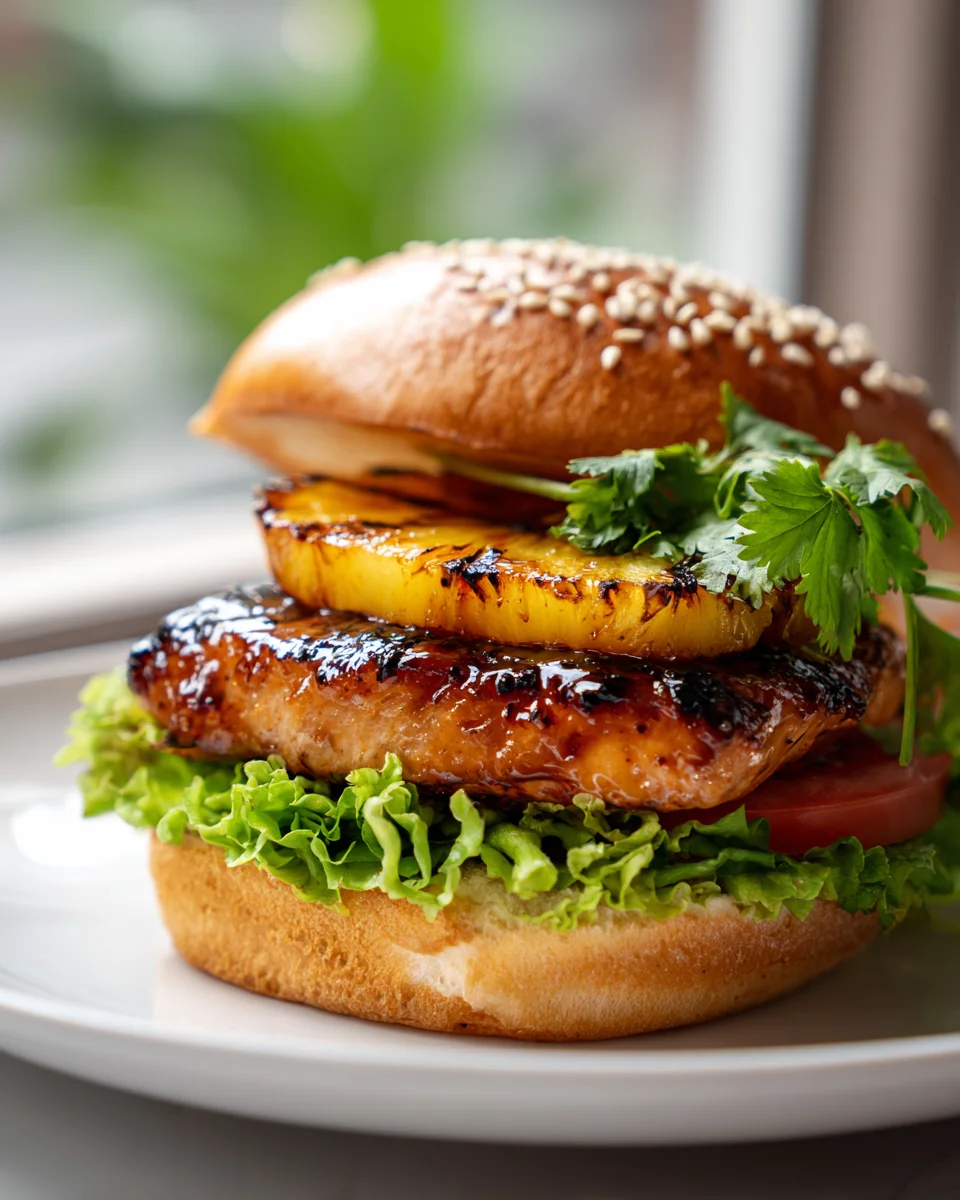 Grilled Pineapple Teriyaki Chicken Burgers – Must-Try!