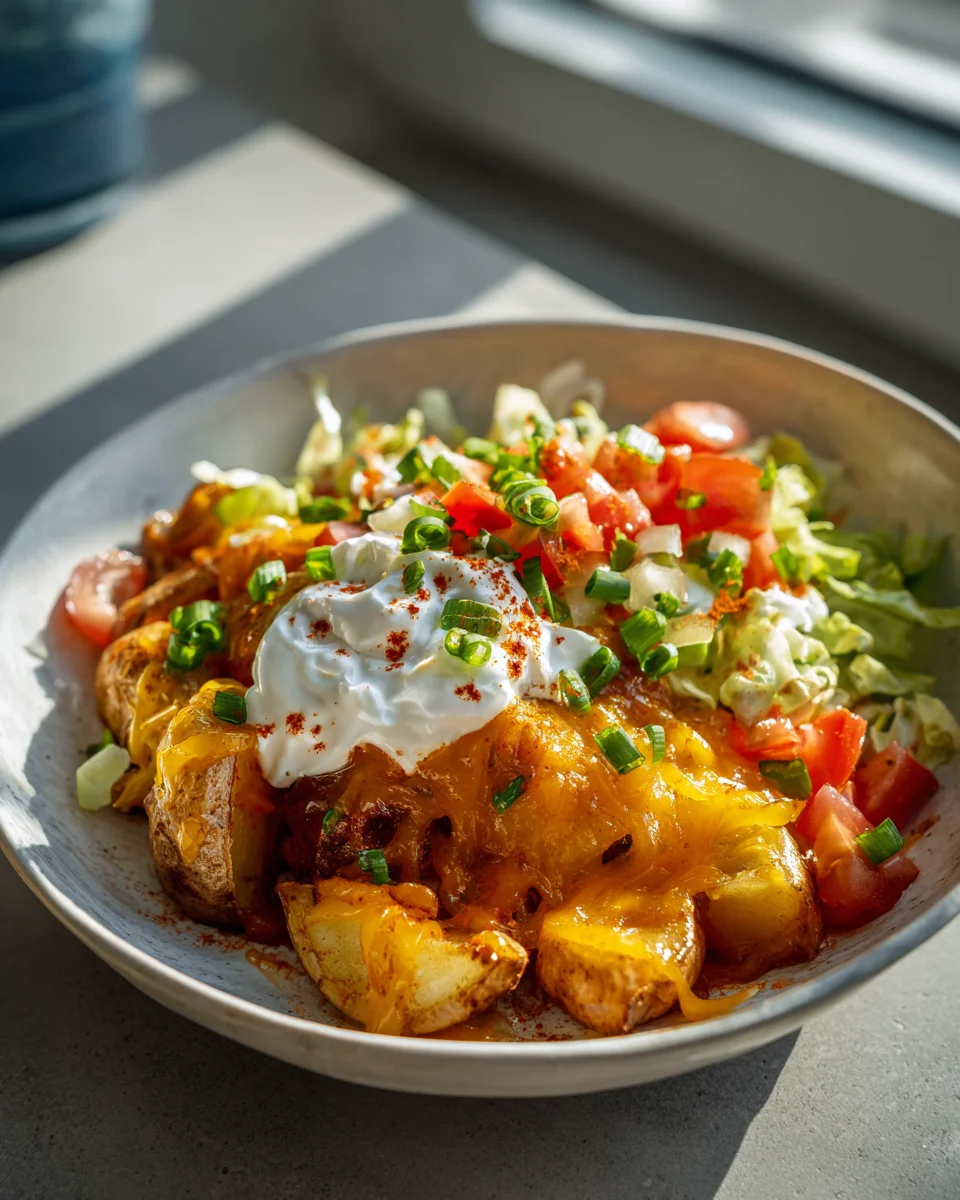 The Best Loaded Potato Taco Bowl Recipe for Dinner Tonight