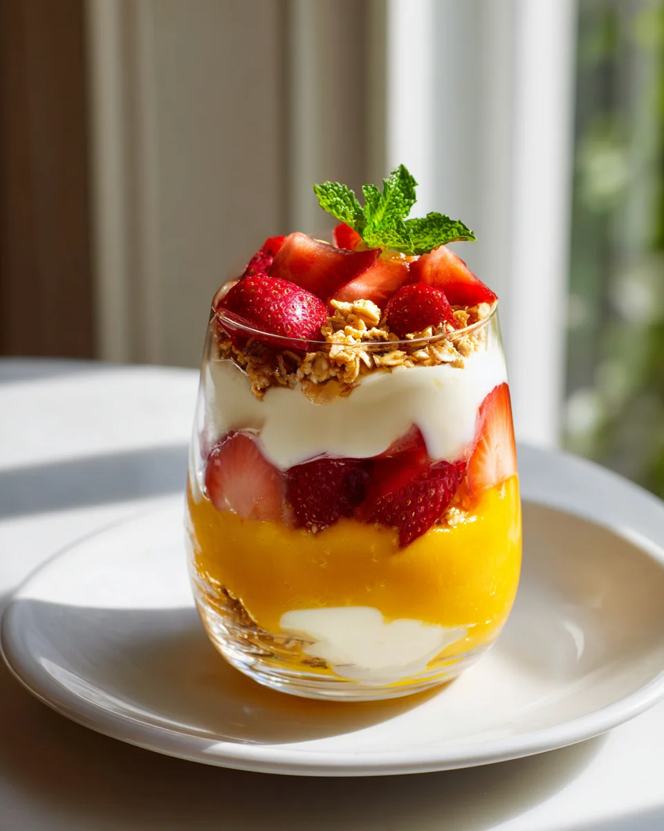 Mango Strawberry Breakfast Parfaits: Healthy & Easy Recipe