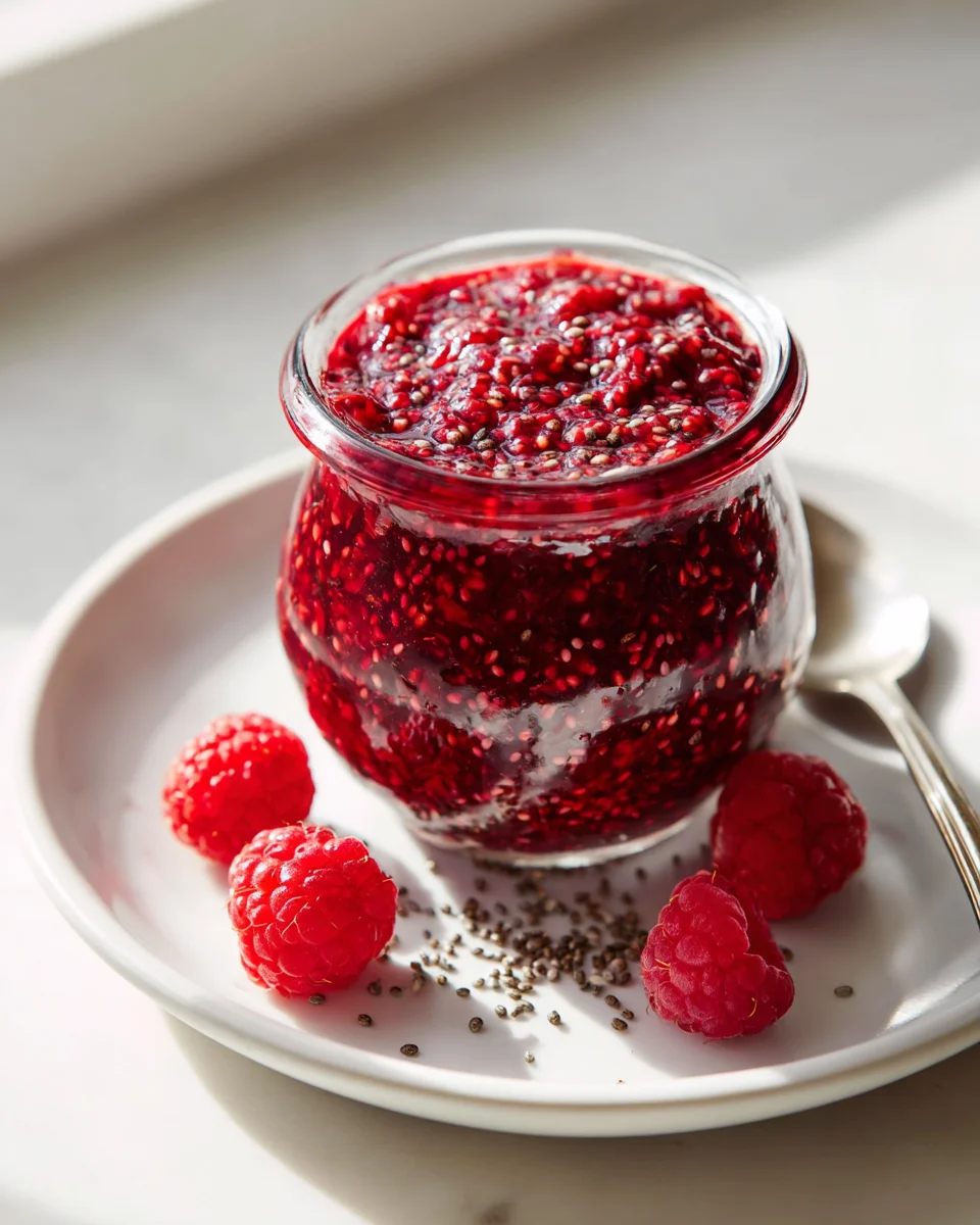 Homemade Raspberry Chia Jam (No Cook) - Simple & Fresh