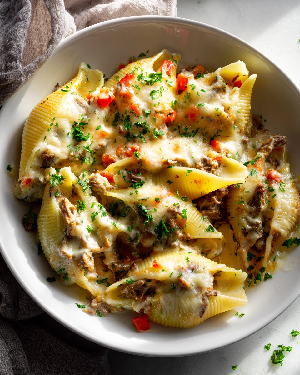 Philly Cheesesteak Stuffed Shells: Easy & Delicious Recipe!