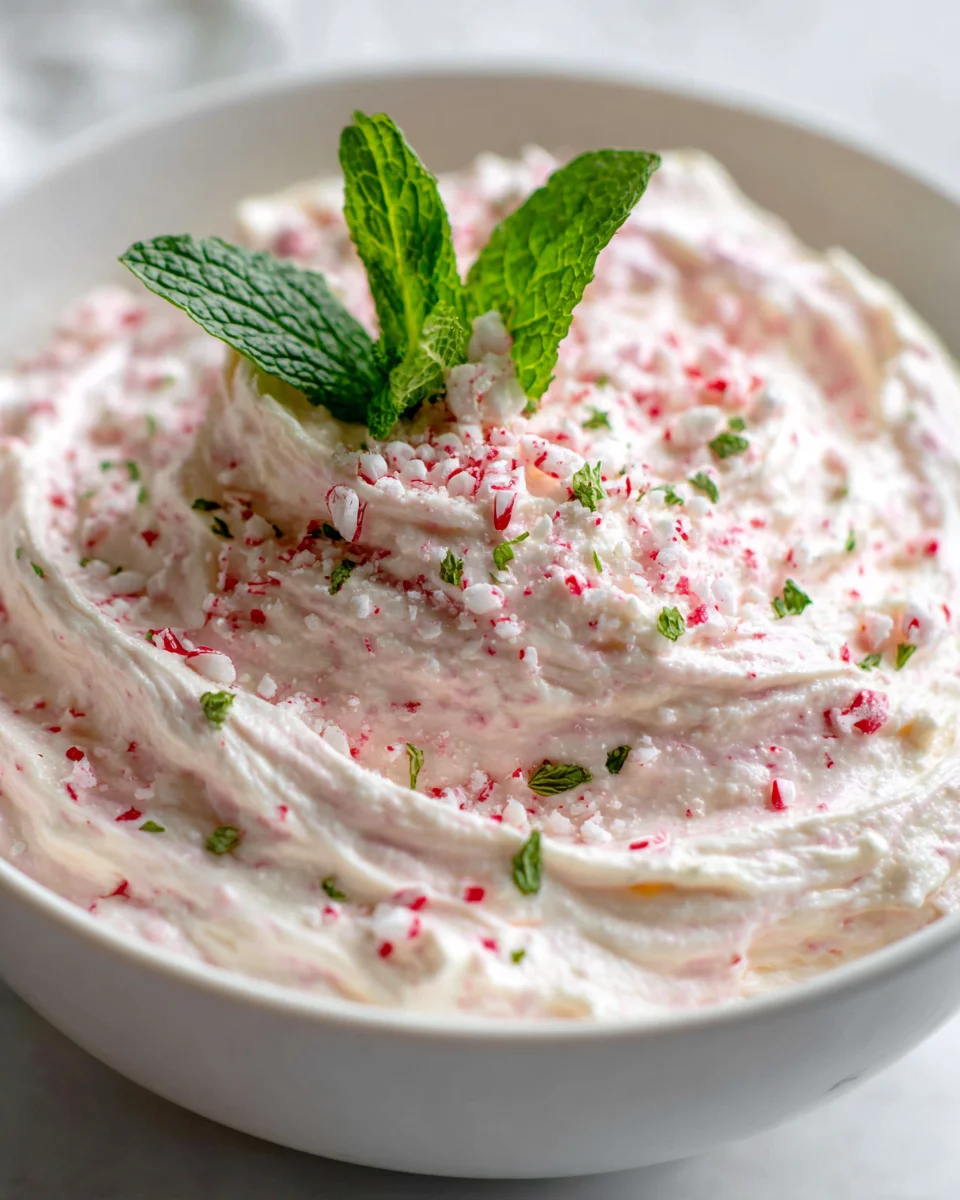 Sweet Whipped Peppermint Cream Cheese Dip for Holidays!