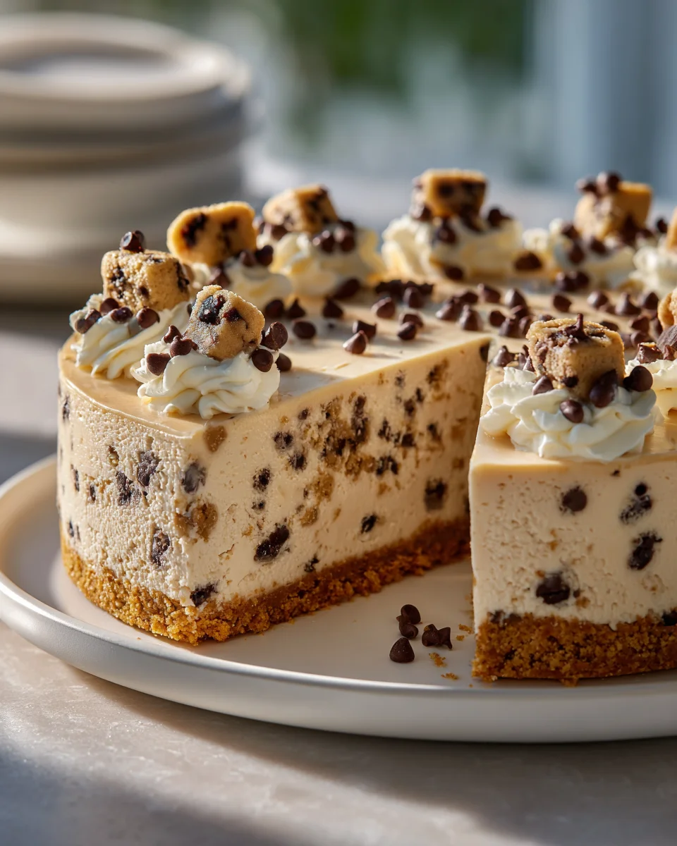 No Bake Cookie Dough Cheesecake: Easy & Delicious Dessert