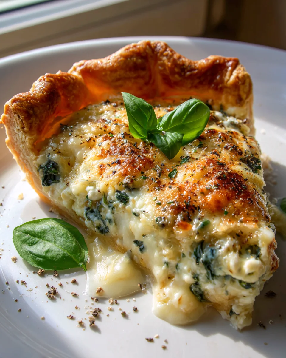 Four Cheese Spinach Pizza Pot Pie Recipe - Irresistibly Delicious!