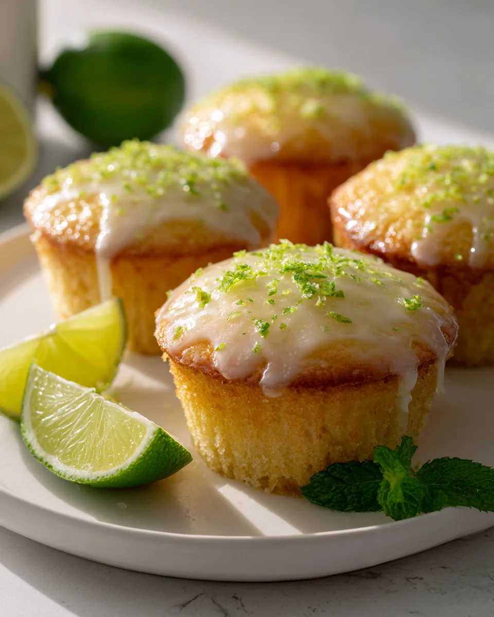 Bright Tequila Extract Lime Cupcakes with Zesty Citrus Glaze