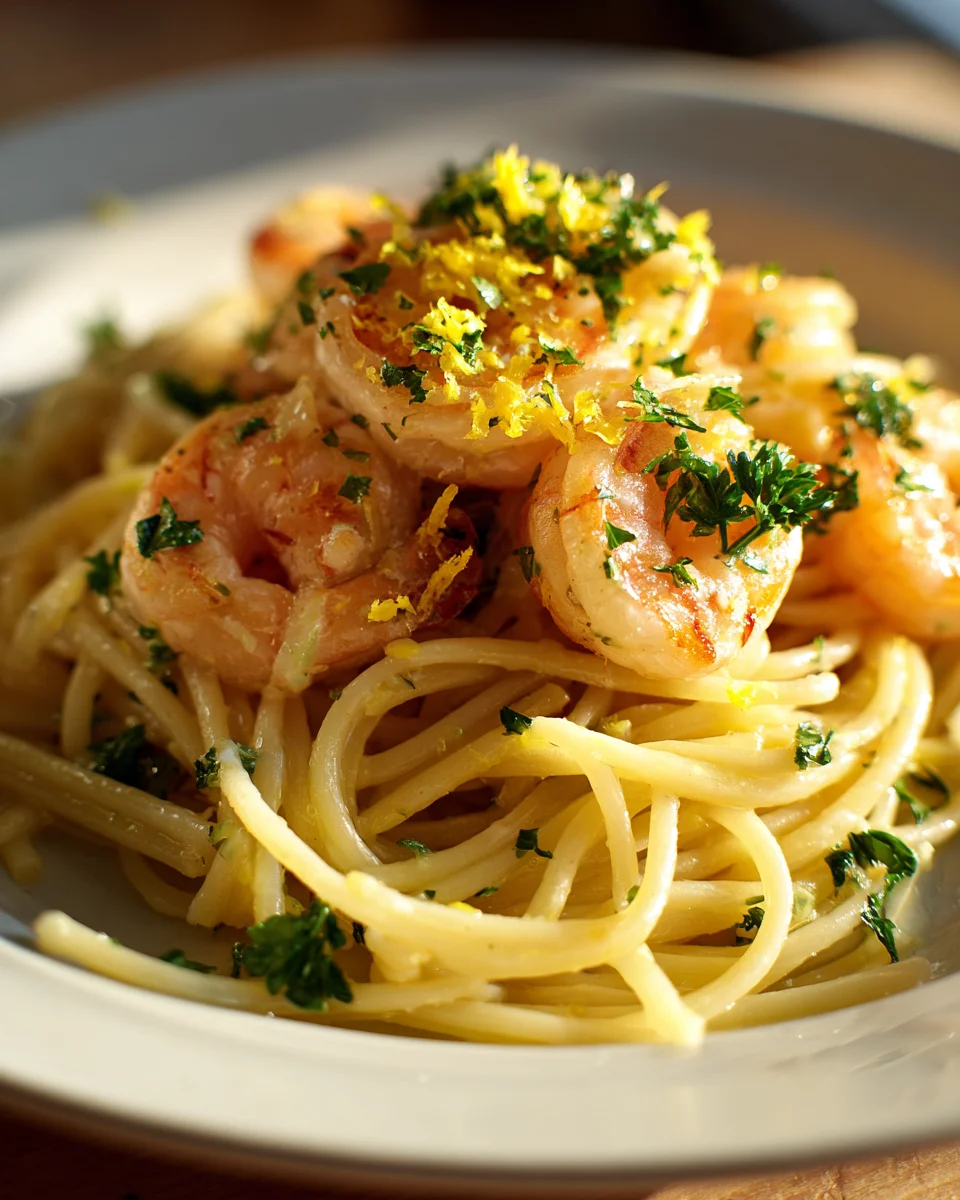 Zesty Lemon Butter Shrimp Spaghetti: Light, Fresh & Easy!