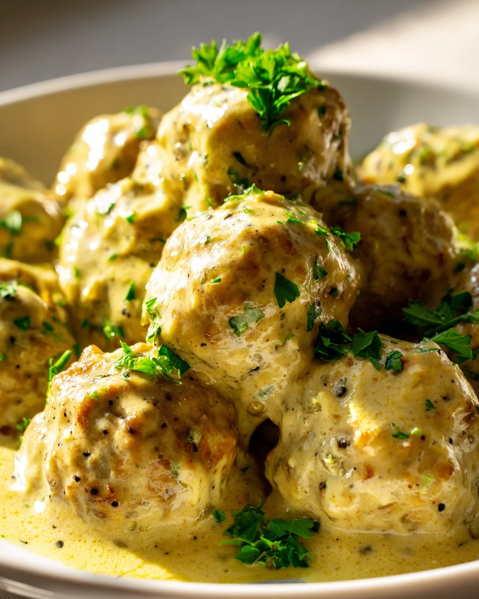 Melt-in-Your-Mouth Crockpot Creamy Pepperoncini Meatballs