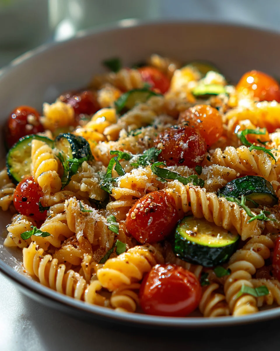 Delicious Tomato Zucchini Pasta - Quick & Healthy Recipe!