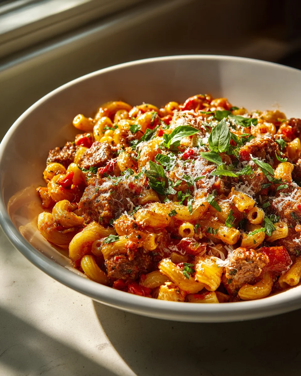 Classic Beefaroni & Italian Sausage – Quick Family Meal