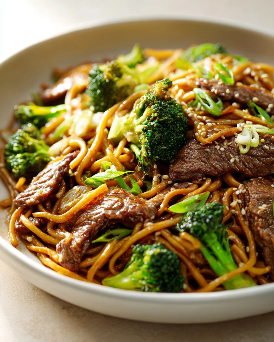 Savory Beef & Broccoli Lo Mein: Easy Homemade Noodles