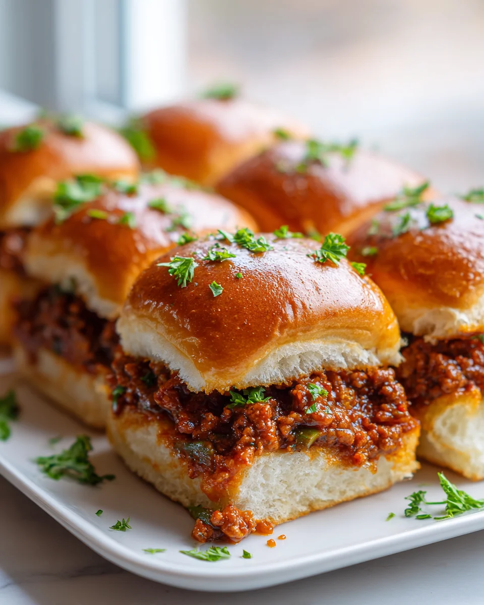 Ultimate Beef Sloppy Joe Sliders & Sweet Hawaiian Rolls