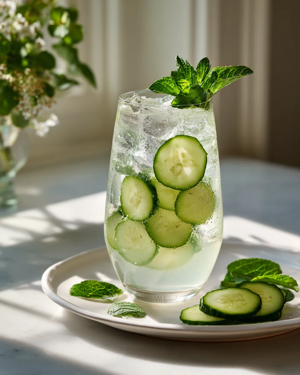 Sparkling Cucumber Elderflower Spritz: Non-Alcoholic Delight