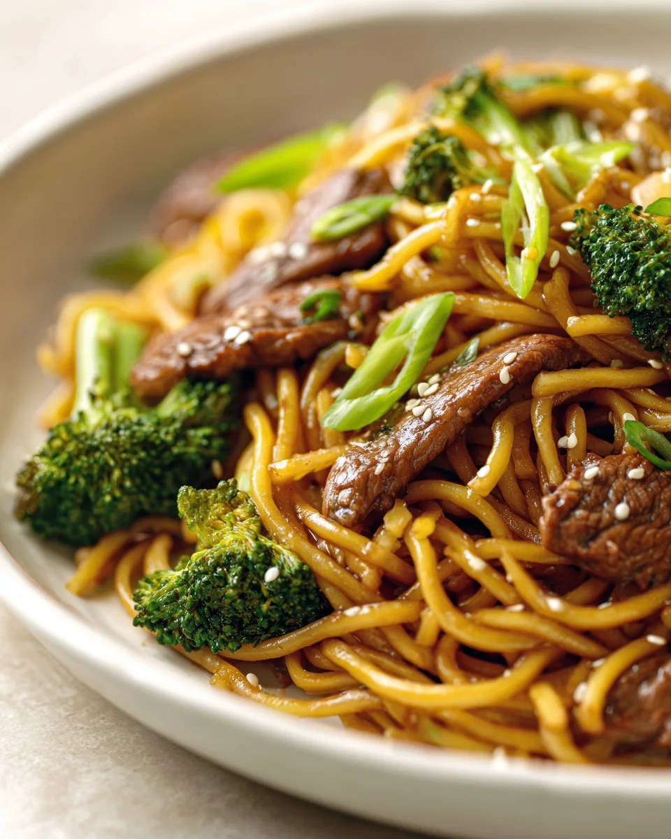 Savory Beef & Broccoli Lo Mein: Easy Homemade Noodles