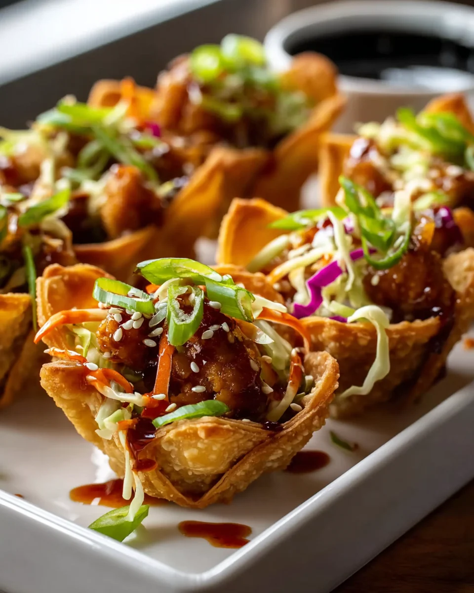 Crispy Chicken Wonton Tacos with Perfect Teriyaki Glaze
