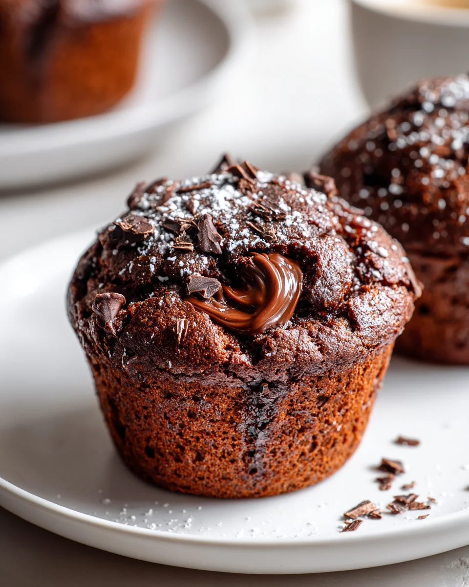 Indulgent Double Chocolate Nutella Muffins Recipe