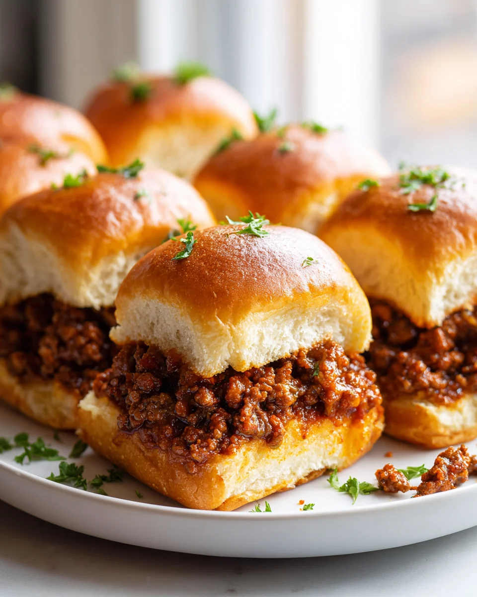 Ultimate Beef Sloppy Joe Sliders & Sweet Hawaiian Rolls