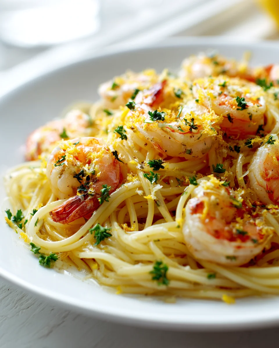 Zesty Lemon Butter Shrimp Spaghetti: Light, Fresh & Easy!